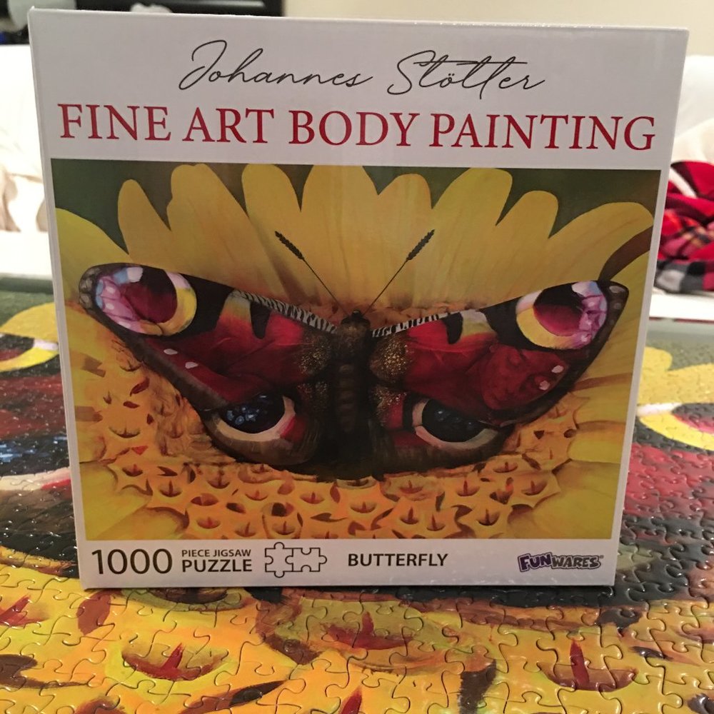 Funwares Fine Art Body Painting "Butterfly" 1000 Piece Puzzle